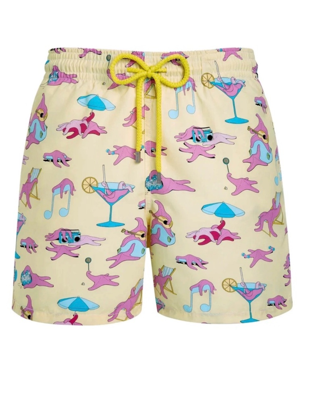 Vilebrequin x Mrzyk Moriceau Swim Trunks Shorts Yellow Starfish Unlined